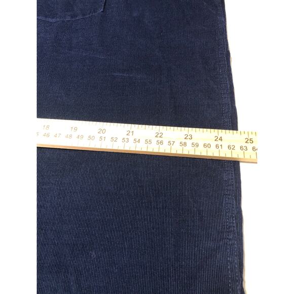 Express Solid Corduroy Button Down Casual Shirt Top Navy Blue Academia 17-171/2 - Picture 4 of 11